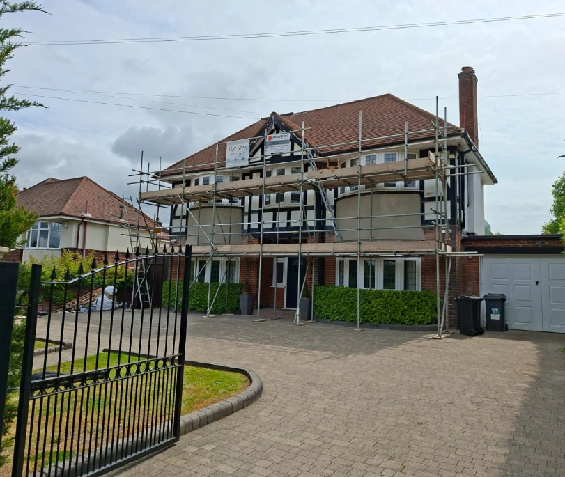 Exterior decorating on a coastal home in Southbourne